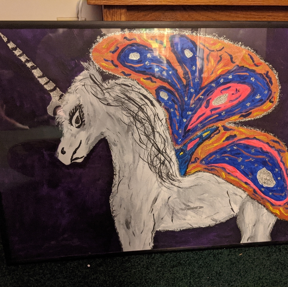 Winged unicorn art